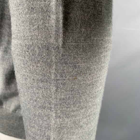 GIORGIOLINI Size M Grey Merino Wool V-Neck Pullover - Picture 6 of 8